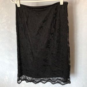 Beautiful black lace pencil skirt